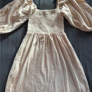 Billabong Cream Striped Kids Dress